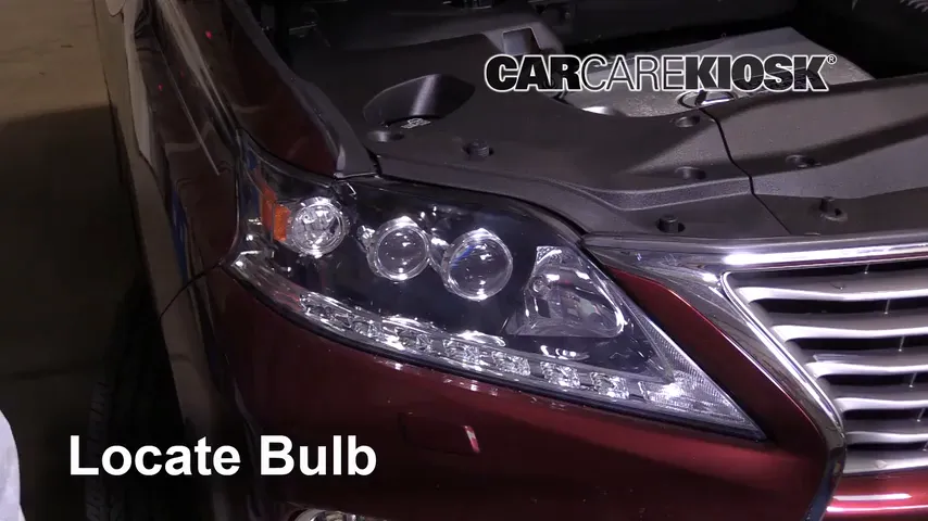 2013 Lexus RX450h 3.5L V6 Lights Headlight (replace bulb)